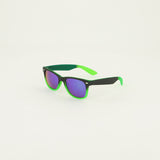 Trb Boys Matte Lime Clubmaster Sunglasses.Smoke Solid Green Revo Lens.