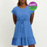 Blue Tiered  Dress