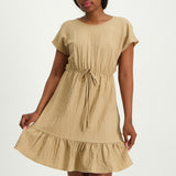 Caramel Tiered  Dress