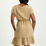 Caramel Tiered  Dress