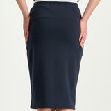 LADIES CIARRA NAVY JOGGER SKIRT WITH WHITE  STRIPE DETAIL