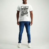 MENS MODA WHITE GRAPHIC T-SHIRT