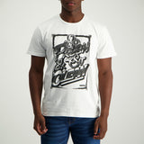 MENS MODA WHITE GRAPHIC T-SHIRT