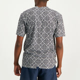 MENS MODA WHITE/BLACK AOP T-SHIRT (ETHNIC GEO)