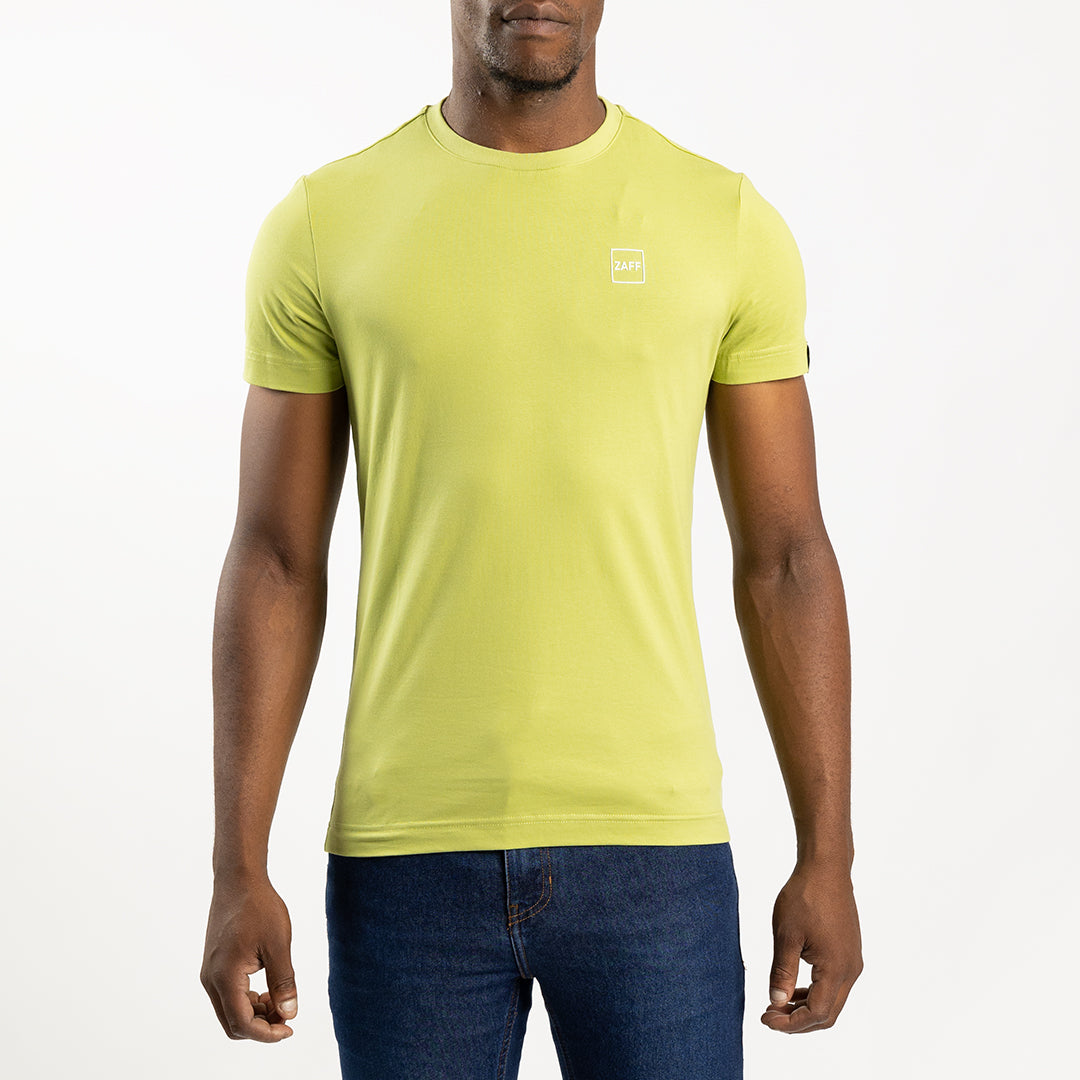 MENS ZAFF GREEN PRINTED T-SHIRT (BALMAIN LOGO)