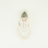 Lace Up Sneaker.Gold Glitter Detail.