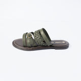 Push In Leather Weave Sandal