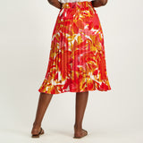 Floral Pleated Skirt