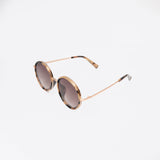 Round Sunglasses.Brown Gradient Lens.