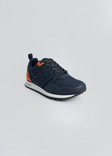 Evolve Navy And Orange Racer Sneaker.