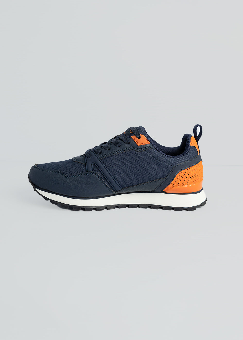 Evolve Navy And Orange Racer Sneaker.