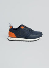 Evolve Navy And Orange Racer Sneaker.