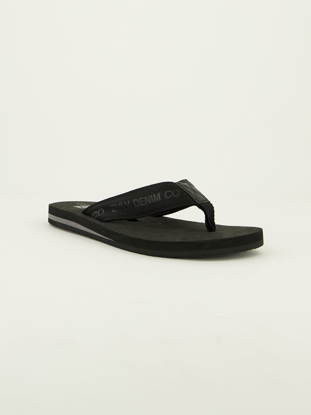 Evolve Black Jacquard Eva Thong Sandal.