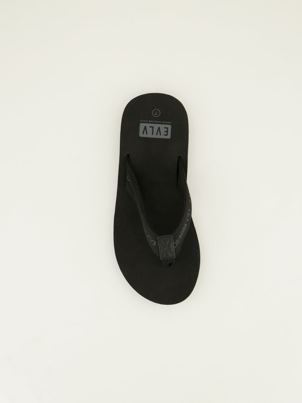 Evolve Black Jacquard Eva Thong Sandal.