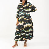 Ladies Olive Tie Dye shirt Dress