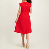 LADIES CIARRA RED SHIRT DRESS